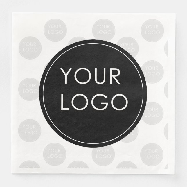 Serviette En Papier Votre logo ici Entreprise Entreprise Entreprise (Devant)