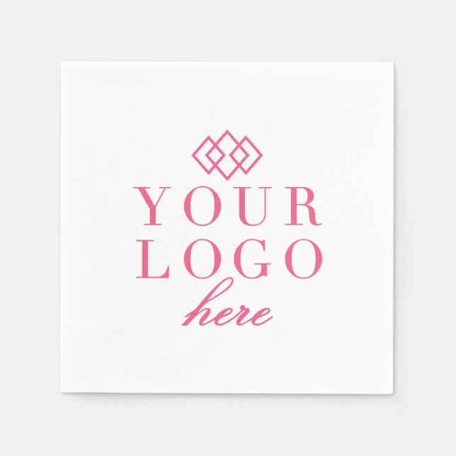 Serviette En Papier Votre logo ici personnalisé (Devant)