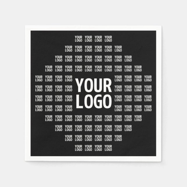 Serviette En Papier Votre logo ou image | Motif moderne unique (Devant)