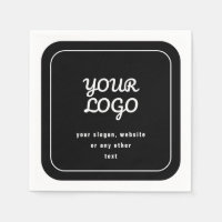 Votre Logo & Slogan ou autre texte | Noir et blanc