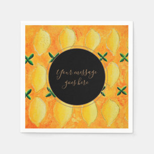 Serviette En Papier Votre Message Citrons
