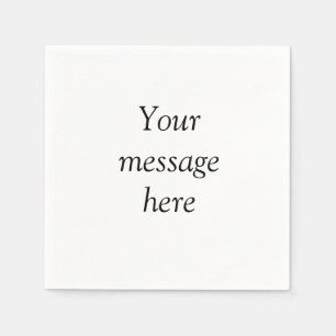 Serviette En Papier Votre message ici ajouter un texte nom monogramme