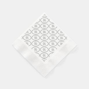 Serviette En Papier Votre nom de marquage à chaud de logo de sociét