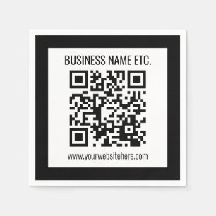 Serviette En Papier Votre nom d'entreprise et votre code QR modifié