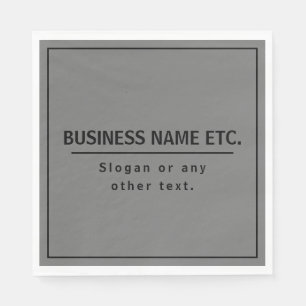 Serviette En Papier Votre nom d'entreprise ou marque etc. Gris foncé e