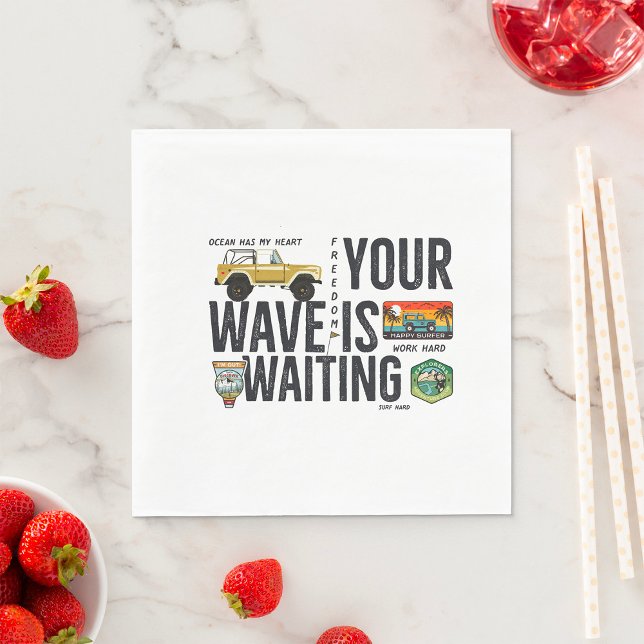 Serviette En Papier Votre vague vous attend (Créateur téléchargé)