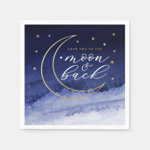 Serviette En Papier Vous aimez jusqu'à la Lune et Retour Papier
