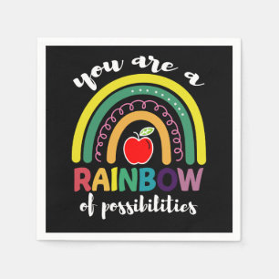 Serviette En Papier Vous êtes un enseignant arc-en-ciel de possibilité