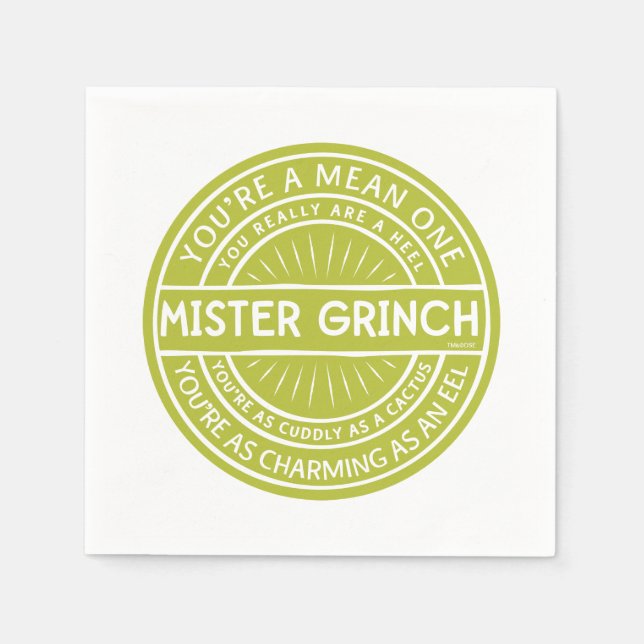 Serviette En Papier Vous êtes un Mean One Mister Grinch (Devant)