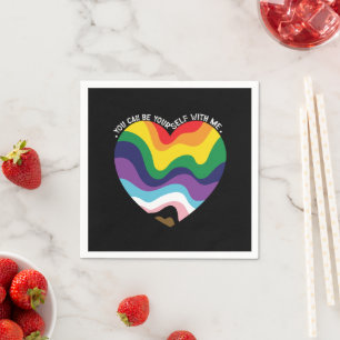 Serviette En Papier Vous pouvez être vous-même avec moi LGBT Transgenr
