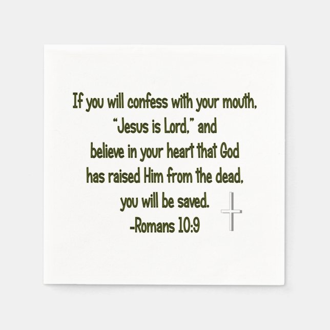 Serviette En Papier Vous Serez Épargné (Devant)