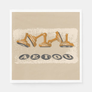 Serviette En Papier Vowels AEIOU