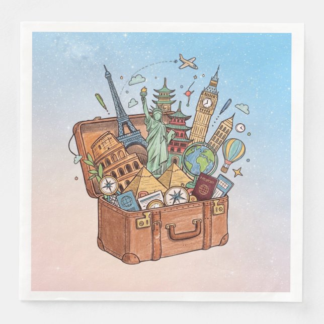 Serviette En Papier Voyage (Devant)