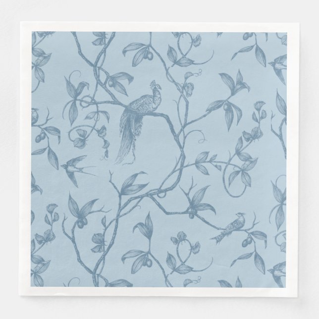 Serviette En Papier Voyage au Château Peacock Blue (Devant)