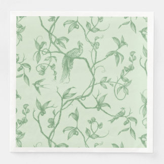 Serviette En Papier Voyage au Château Peacock Green