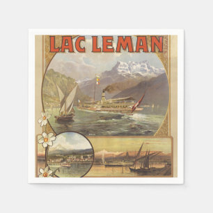 Serviette En Papier Voyage au Lac Léman
