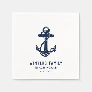Serviette En Papier Voyage en bateau de famille nautique sur mesure An