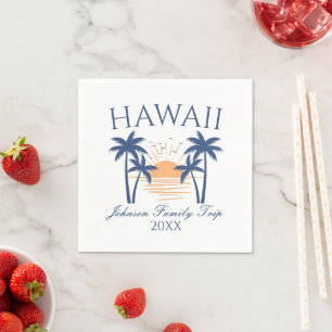 Serviette En Papier Voyage en famille Hawaii