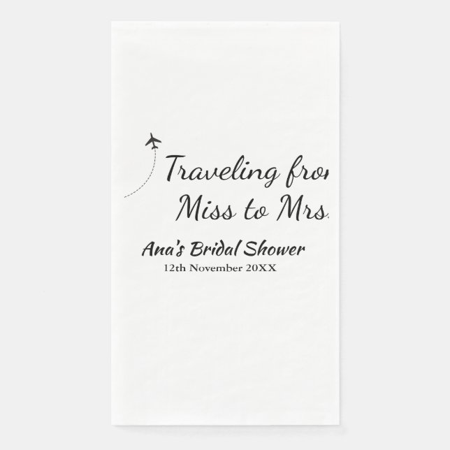 Serviette En Papier Voyage enterrement de vie de jeune fille ajouter n (Devant)