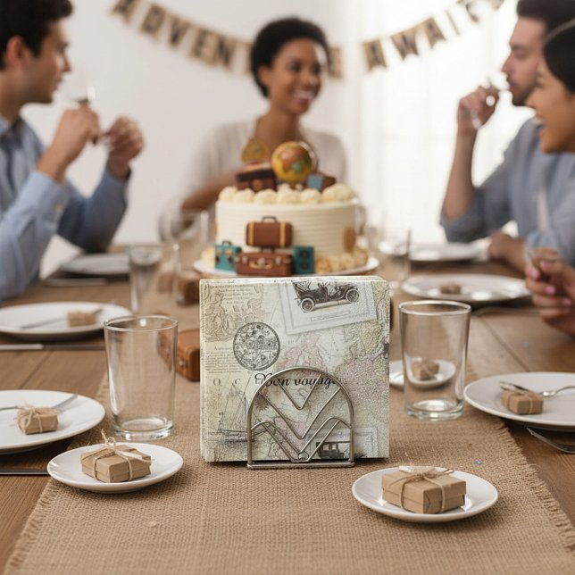 Serviette En Papier Voyage vintage  (Créateur téléchargé)