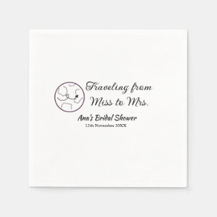Serviette En Papier Voyager douche nuptiale ajouter nom date de manque