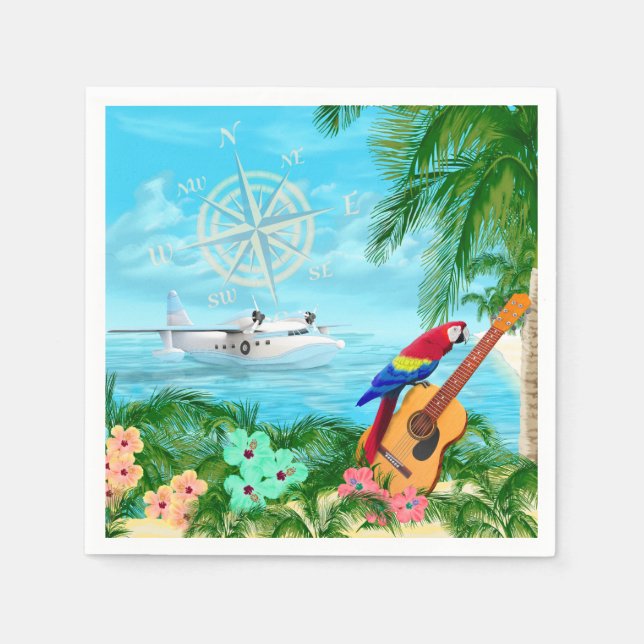 Serviette En Papier Voyages tropicaux (Devant)