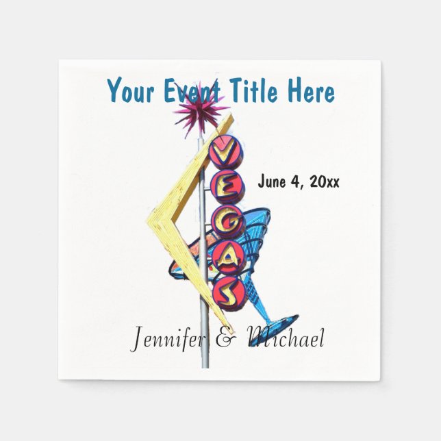 Serviette En Papier VOYELLE DIACRITIQUE DE Las Vegas (Devant)