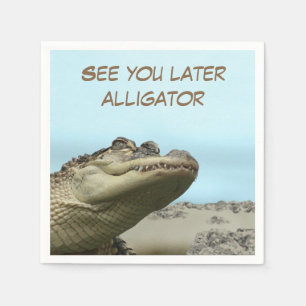 Serviette En Papier Voyez-vous un plus défunt alligator