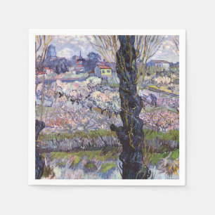 Serviette En Papier Vue de Gogh Arles Jardin en fleurs