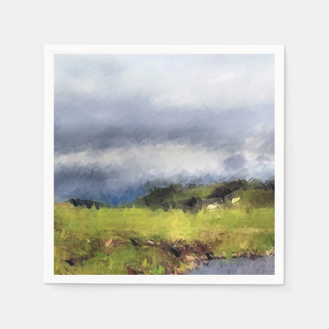 SERVIETTE EN PAPIER VUES DES ALLES (Devant)