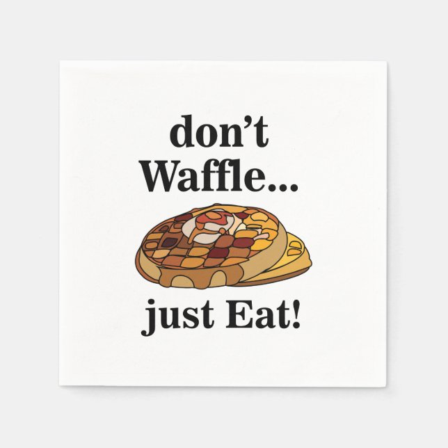 Serviette En Papier Waffle Food Funny Party (Devant)