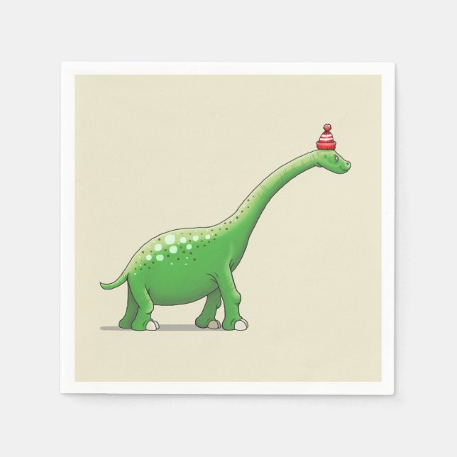 Serviette En Papier Walter le Dinosaure (Devant)