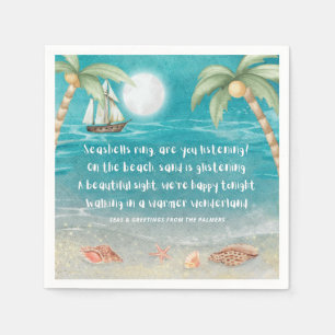Serviette En Papier Warmer Wonderland Tropical Beach Christmas