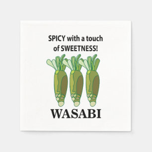 Serviette En Papier Wasabi Épicé Avec Une Touche De Douceur Wasabi