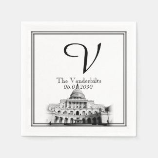 Serviette En Papier Washington DC Destination Wedding Napkin