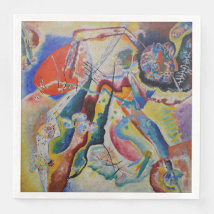 Serviette En Papier Wassily Kandinsky Rouge tache classique Art Abstra