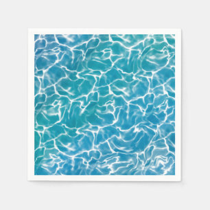 Serviette En Papier Water bleu
