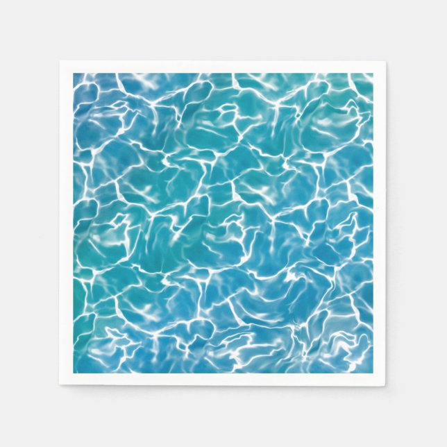 Serviette En Papier Water bleu (Devant)