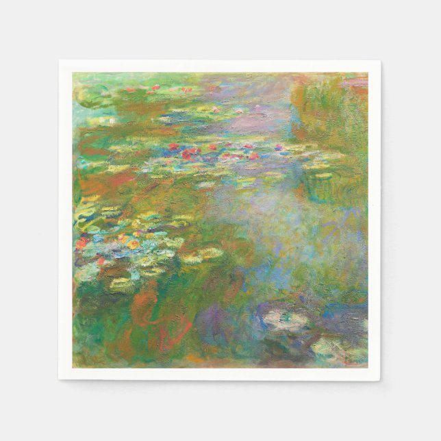 Serviette En Papier Water Lilies by Claude Monet (Devant)