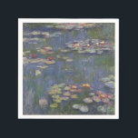 Serviette En Papier Water Lilies by Claude Monet<br><div class="desc">Claude Monet - Nappes D'Eau. Belle peinture florale aux belles couleurs de Claude Monet. Cadeaux imprimés de haute qualité,  estampes,  pochettes de téléphone et de nombreux autres grands cadeaux.</div>