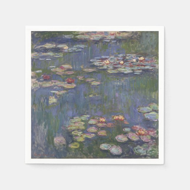Serviette En Papier Water Lilies by Claude Monet (Devant)