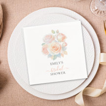 Watercolor Blush Rose Gold Garden Bridal Shower