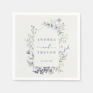 Serviette En Papier Watercolor Fleur sauvage Floral Wedding Invitation