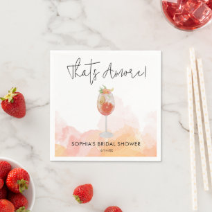 Serviette En Papier Watercolor That's Amore Spritz Enterrement de Vie
