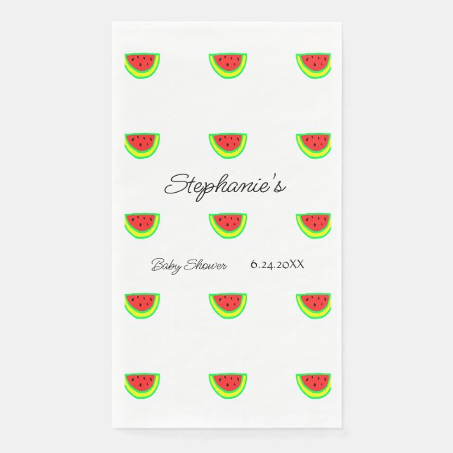 Serviette En Papier Watermelon Motif Baby shower Garçons Filles mignon (Devant)
