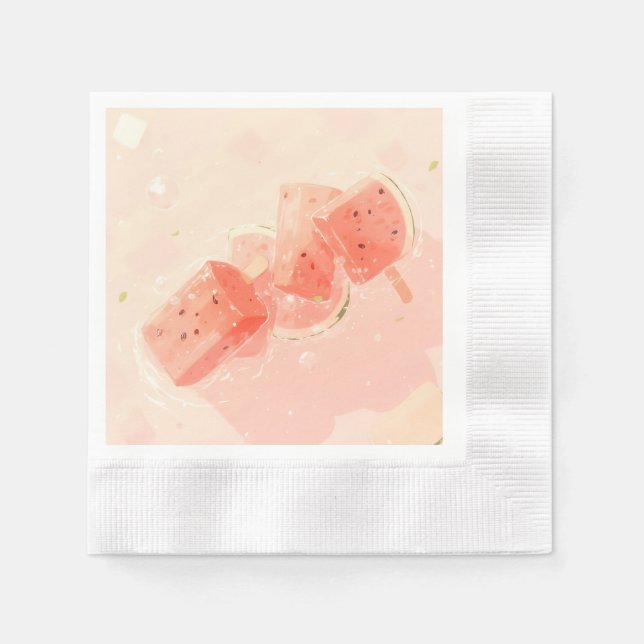 Serviette En Papier Watermelon Popsicle (Devant)