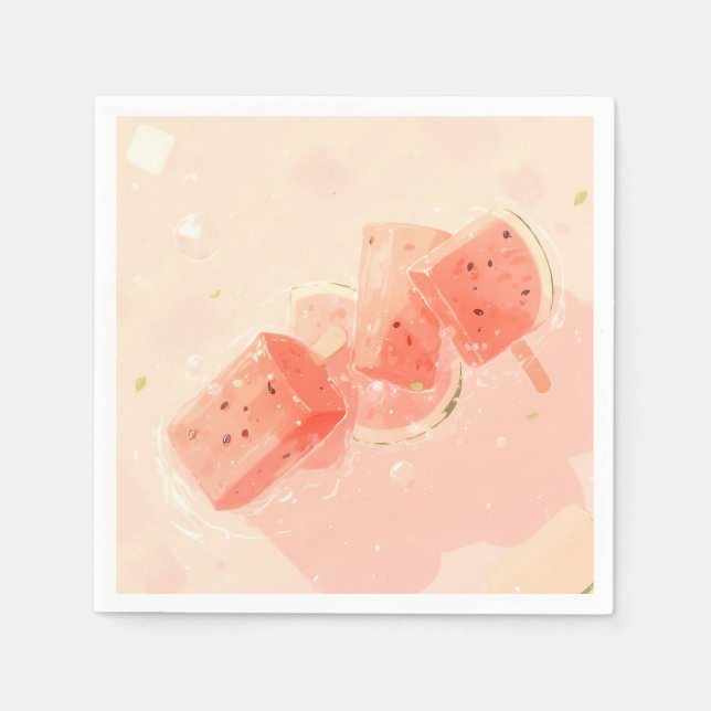 Serviette En Papier Watermelon Popsicle (Devant)