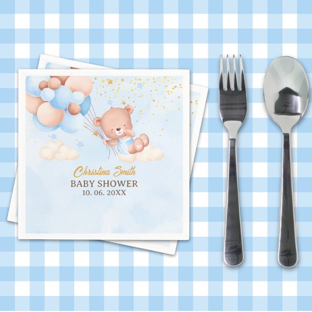 Serviette En Papier We Can Bearly Wait , Boy Baby Shower (Créateur téléchargé)