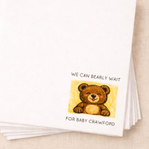 We Can Bearly Wait! Simple Hand Drawn Baby Shower