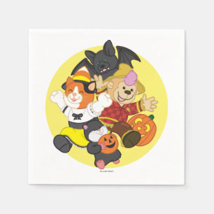 Serviette En Papier Webkinz Halloween Animaux Lune